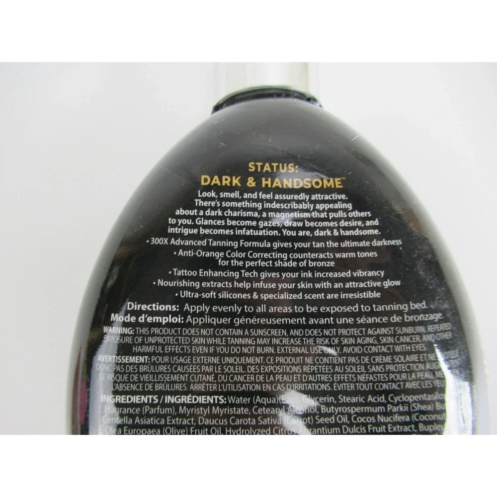 Status Dark & Handsome Men's Tanning Lotion 13.5 oz 300X Advanced Formula